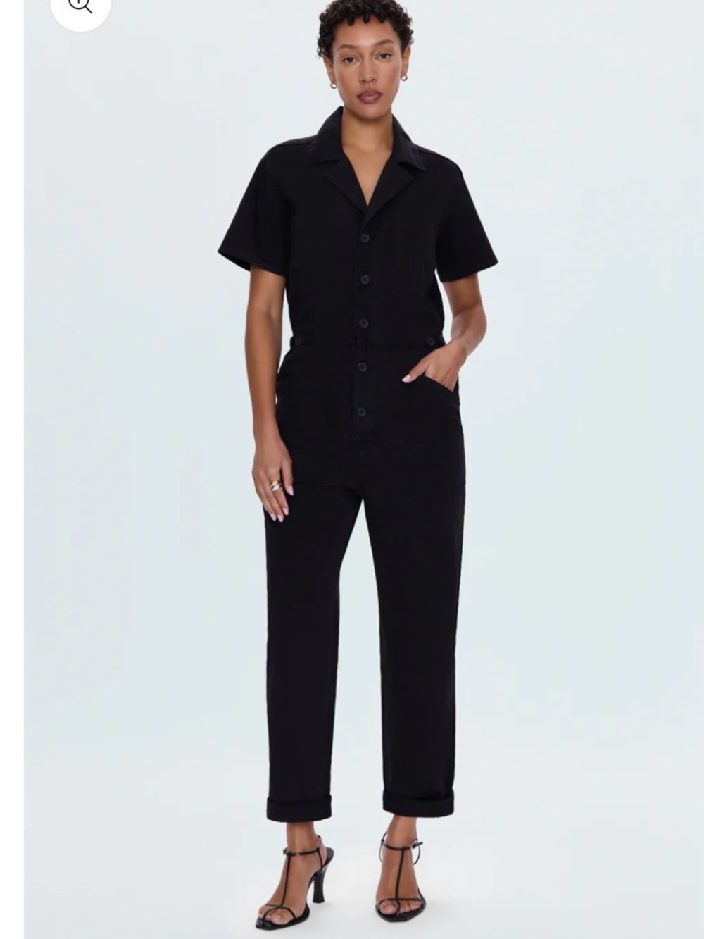 Pistola Grover Black Short-Sleeve Jumpsuit sz S NWT